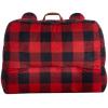 imageDearfoams Red and Black Buffalo Check Sherpa Plush Bean Bag Chair with Novelty Ears LargeRed and Black