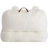 imageDearfoams Red and Black Buffalo Check Sherpa Plush Bean Bag Chair with Novelty Ears LargeWhite and Red