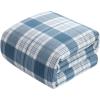 imageDearfoams Super Soft 100 Cotton Comforter Set Red Plaid KingBlue