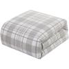 imageDearfoams Super Soft 100 Cotton Comforter Set Red Plaid KingGrey