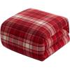 imageDearfoams Super Soft 100 Cotton Comforter Set Red Plaid KingRed