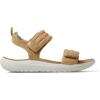 imageDearfoams Womens Comfortable Strap Thea Easy on Off Cushioned Lightweight Walking Shoe Sandal FlatKhaki