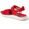 imageDearfoams Womens Comfortable Strap Thea Easy on Off Cushioned Lightweight Walking Shoe Sandal FlatTrue Red
