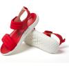 imageDearfoams Womens Comfortable Strap Thea Easy on Off Cushioned Lightweight Walking Shoe Sandal FlatTrue Red