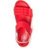 imageDearfoams Womens Comfortable Strap Thea Easy on Off Cushioned Lightweight Walking Shoe Sandal FlatTrue Red