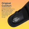 imageDearfoams Womens Emilia Slip on Comfortable Cushioned Gore Lightweight Sandal FlatBlack