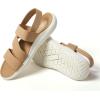 imageDearfoams Womens Emilia Slip on Comfortable Cushioned Gore Lightweight Sandal FlatKhaki