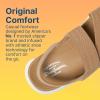 imageDearfoams Womens Emilia Slip on Comfortable Cushioned Gore Lightweight Sandal FlatKhaki