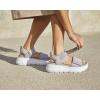 imageDearfoams Womens Platform Lightweight Adjustable Odell Wedge SandalBlack