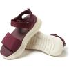 imageDearfoams Womens Platform Lightweight Adjustable Odell Wedge SandalFig