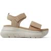 imageDearfoams Womens Platform Lightweight Adjustable Odell Wedge SandalLatte