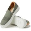 imageDearfoams Womens SlipOn Lightweight Comfortable Sophie Loafers with Arch SupportMoss