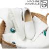 imageDearfoams Womens SlipOn Lightweight Comfortable Sophie Loafers with Arch SupportWhite Solid