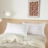 imagedearfoams King Size Jacquard Bed Pillows StandardQueen Jacquared Stripe 2 CountJacquared Stripe