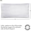 imagedearfoams King Size Jacquard Bed Pillows StandardQueen Jacquared Stripe 2 CountJacquared Stripe