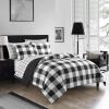 imageDearfoams 7 Piece Super Soft Bed in a Bag Bedding Set Black and White QueenBlack and White