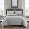 imageDearfoams Back Dye Faux Rabbit Fur Duvet Set Grey TwinGrey