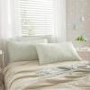 imageDearfoams Bed Pillows  StandardQueen Size  Set of 2  85 Polyester and 15 Rayon Bamboo Bed Pillow with Soft Knit Cover for Back Side and Stomach Sleepers