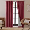 imageDearfoams Energy Efficient Total Blackout Curtain Window Panel Set of 2 37quot x 63quot NavyBurgundy