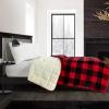 imageDearfoams Microfiber 15 Pound Weighted Blanket Navy 60quotx80quotBuffalo Plaid