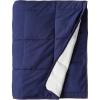 imageDearfoams Microfiber 15 Pound Weighted Blanket Navy 60quotx80quotGrey