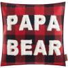 imageDearfoams Plaid Pillow 20quotx20quot WhiteRed
