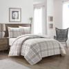 imageDearfoams Super Soft 100 Cotton Comforter Set Red Plaid KingGrey
