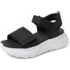 imageDearfoams Womens Platform Lightweight Adjustable Odell Wedge SandalBlack