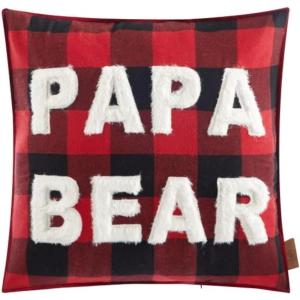imageDearfoams Plaid Pillow 20quotx20quot WhiteRed