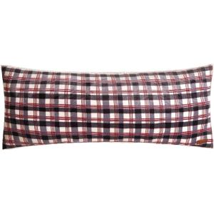 imageDearfoams Red and Black Plaid Royal Plush Reverse to Sherpa Body Pillow