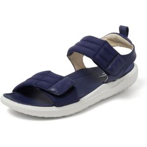 imageDearfoams Womens Comfortable Strap Thea Easy on Off Cushioned Lightweight Walking Shoe Sandal FlatNavy