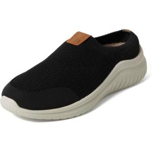 imageDearfoams Womens Lightweight Breathable Gracie Sneaker with Arch Support Machine Washable Shoes ClogBlack