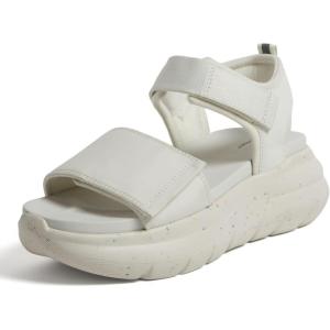 imageDearfoams Womens Platform Lightweight Adjustable Odell Wedge SandalBone