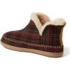 imageDearfoams mens Brixen IndoorOutdoor Memory Foam Boot Alpine Camping Cozy Slipper House ShoeRed Plaid