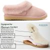 imageDearfoams Womens Fireside Adelaide Shearling Soft Memory Foam Plush Indoor House Shoe Clog SlipperDusty Pink