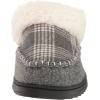 imageDearfoams Womens Nyla Felted and Plaid Moc Toe Clog SlipperDark Heather Grey