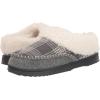 imageDearfoams Womens Nyla Felted and Plaid Moc Toe Clog SlipperDark Heather Grey