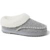 imageDearfoams Womens Nyla Felted and Plaid Moc Toe Clog SlipperLight Heather Grey