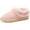imageDearfoams Womens Fireside Adelaide Shearling Soft Memory Foam Plush Indoor House Shoe Clog SlipperDusty Pink
