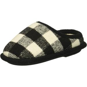 imageDearfoams Boys Df Plaid Clog SlipperBlack Plaid