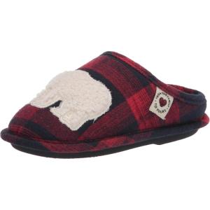 imageDearfoams UnisexChild Kids Family Collection Plaid Clog SlipperRed Plaid