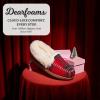 imageDearfoams Womens Gifts Fuzzy Memory Foam Outdoor Ryland Moccasin with Cuff SlippersRed Plaid