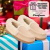 imageDearfoams Womens Gifts Fuzzy Memory Foam Outdoor Ryland Moccasin with Cuff SlippersSand