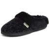 imageDearfoams Womens Fuzzy Memory Foam Claire ClogsBlack