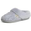 imageDearfoams Womens Fuzzy Memory Foam Claire ClogsSleet