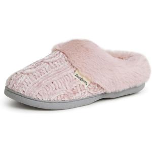 imageDearfoams Womens Fuzzy Memory Foam Claire ClogsPale Mauve
