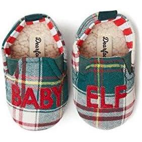 imageDearfoams Baby Bear Boys Girls Plaid Memory Foam SlippersGreen Red