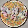 imageDearfoams Easter Basket Stuffers Gifts for Kids Family Matching Fuzzy Bunny SlippersKids Bunny