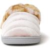 imageDearfoams Kids Evelyn Velour Clog with Leopard Cuff SlipperPale Mauve
