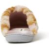 imageDearfoams Kids Evelyn Velour Clog with Leopard Cuff SlipperPale Mauve